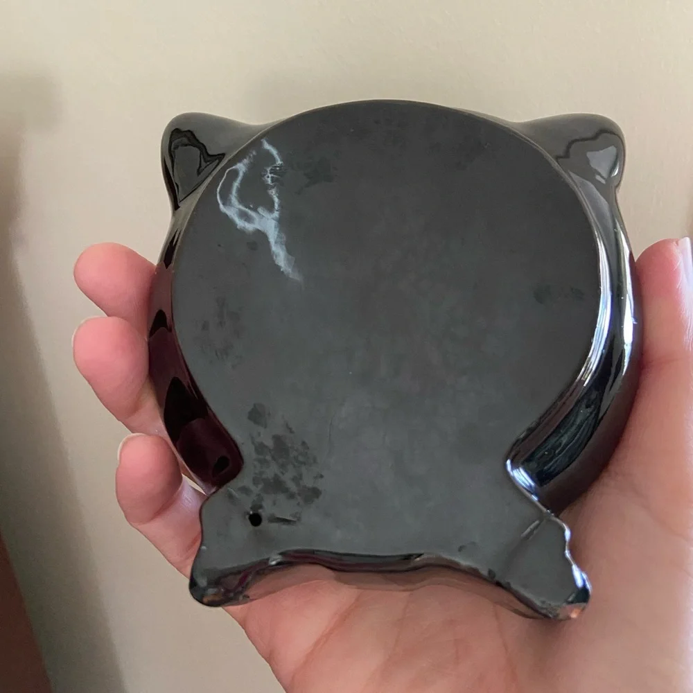 Vintage Shafford Black Cat Ashtray Trinket Dish Red ware Vintage Decor - Picture 6 of 8